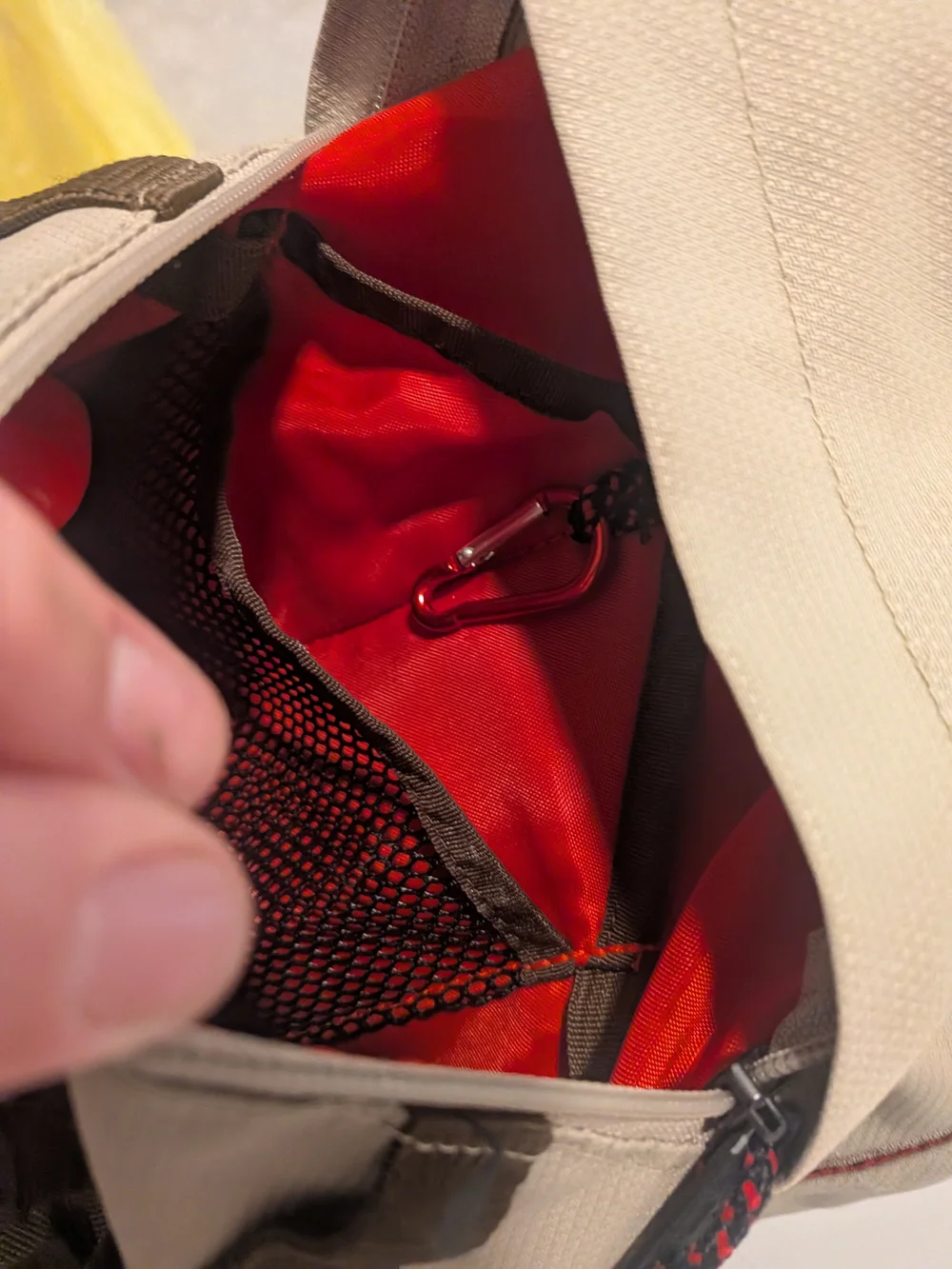 JanSport Beige Backpack with Dark Accents Laptop Slot